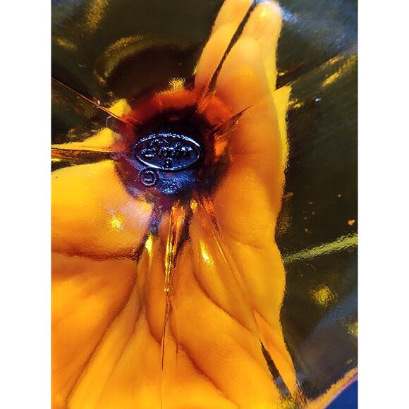 0131 Fenton Empress Pattern Golden Amber Compote - Picture 4 of 7